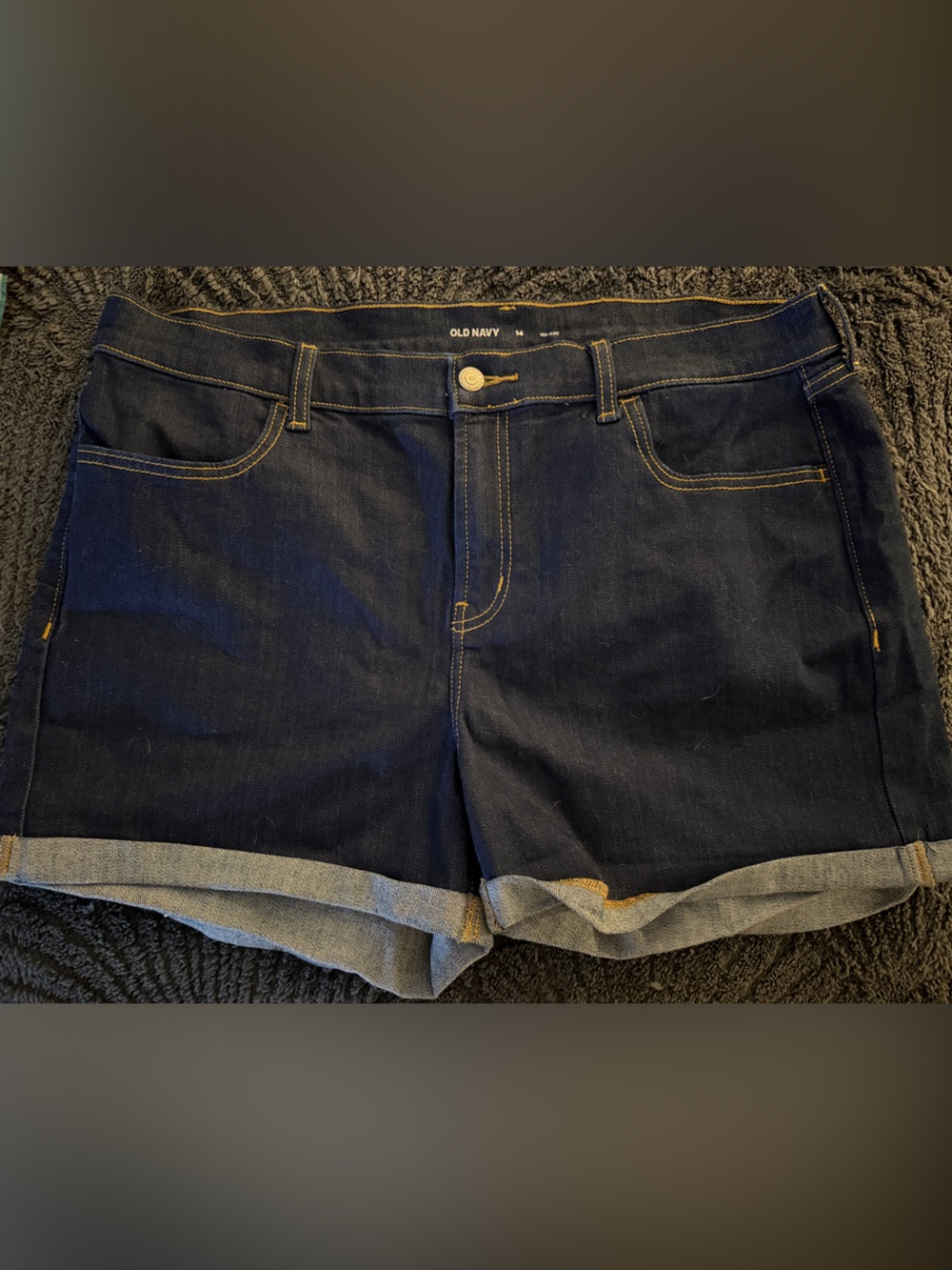 Old Navy Dark Indigo Denim Cuffed Shorts